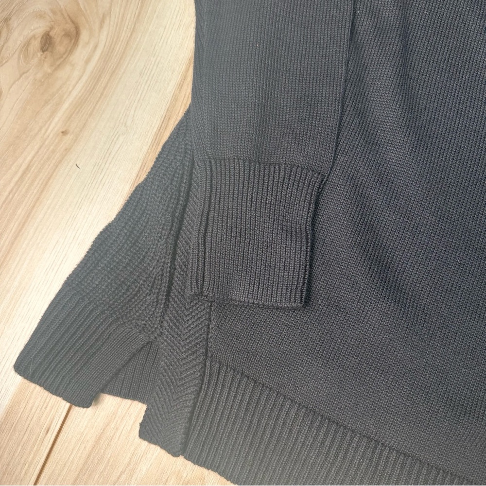 H by Halston Black Knit Pullover Sweater Womens Cotton Blend Size Small - Picture 4 of 14